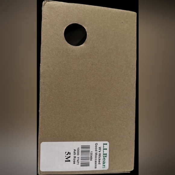 LL Bean Wicked Good Shearling Lined Suede Moccasin Slippers Ash Rose Womens 5M - Picture 6 of 7